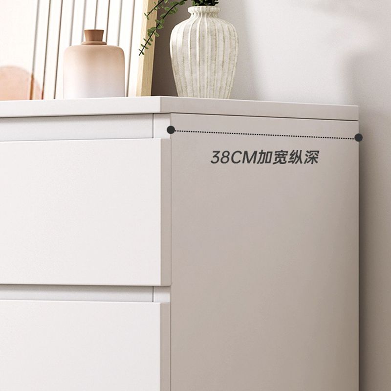 Contemporary Bedroom Wooden Storage Chest Vertical Chest with Drawers