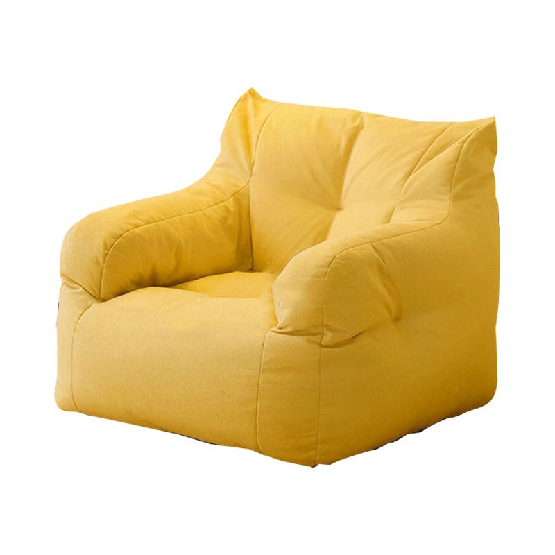 29.53H Solid Color Cotton Blend Recessed Arm Slipcovered Sofa for Apartment