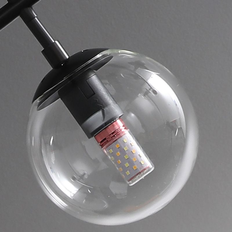 Round Dinning Room Island Pendant Light Glass Minimalist Style Hanging Island Light