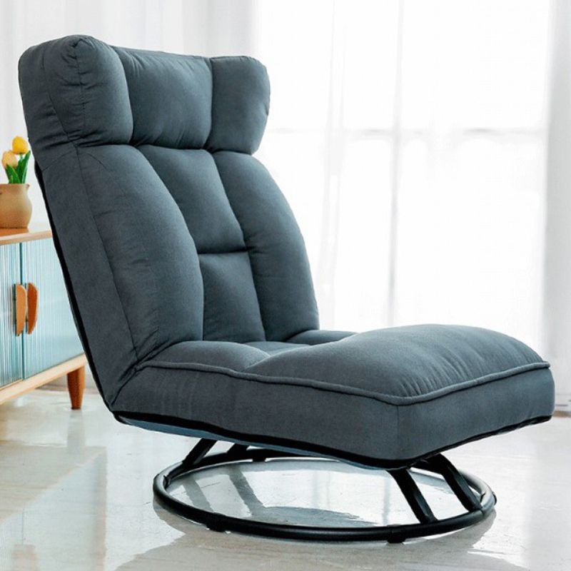 Linen Blend Sewn Pillow Back Chair for Apartment 21.65" Long