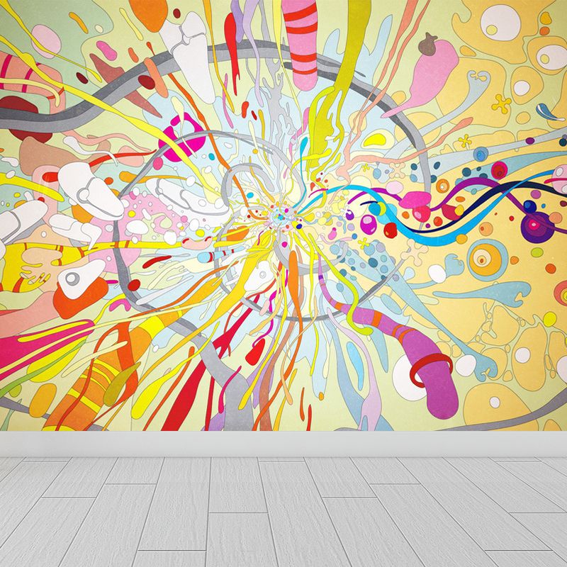 Graffiti Entertainment Wallpaper Mural Contemporary Non-Woven Wall Covering for Boys Room