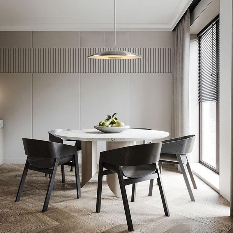 Disc Metal LED Hanging Pendant Light Minimalist Style Ceiling Pendant Light