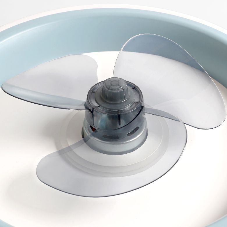 Fernbedienungssteuerungs -LED -Deckenlüfter Macaron Acryl Schlafzimmer Halbflush -Halterung Lampe