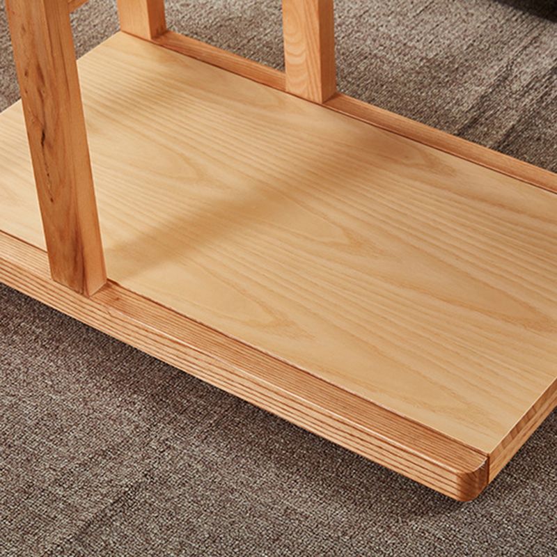 Modern Solid Wood End Table Rectangular Corner Table for Living Room