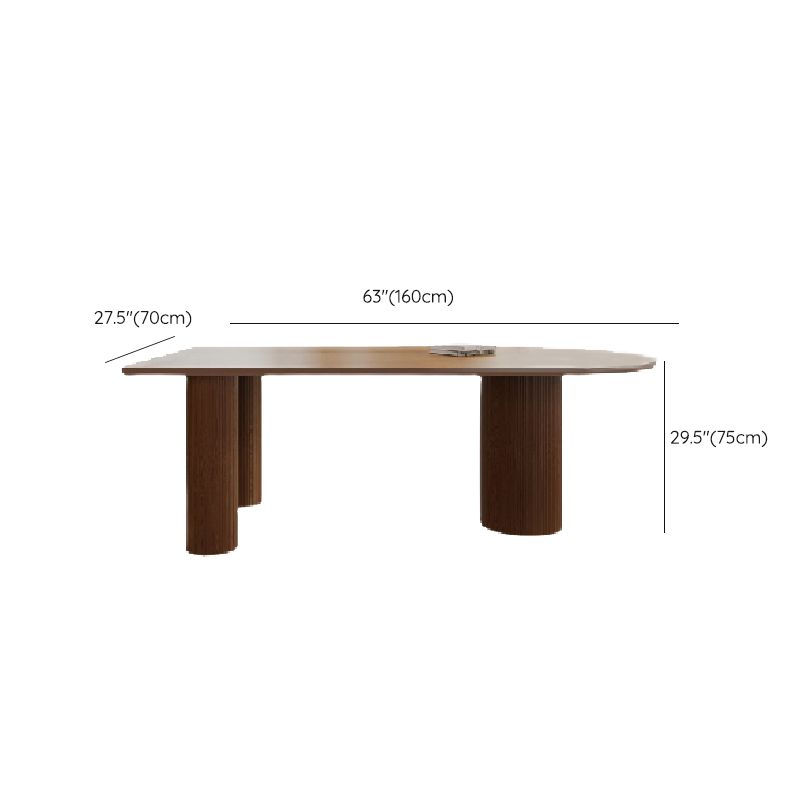 3 Legs Dining Table Modern Style Pine Wood Table for Dining Room