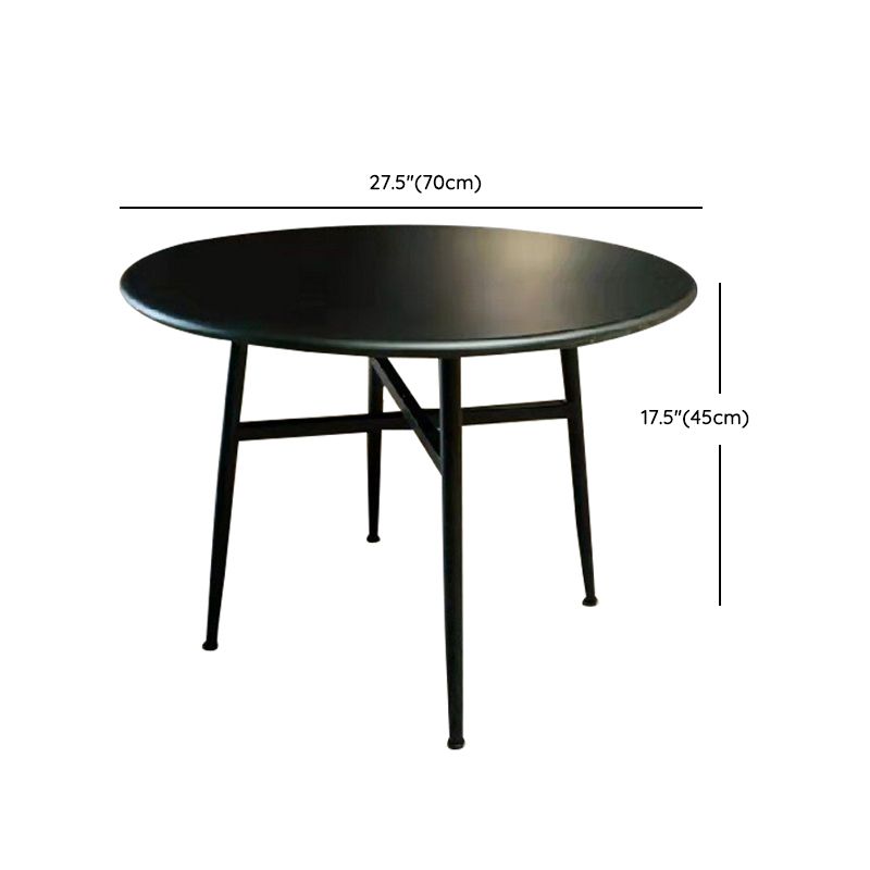 Boho Iron Patio Dining Table 1/3/4/5 Pcs Black Round Dining Set