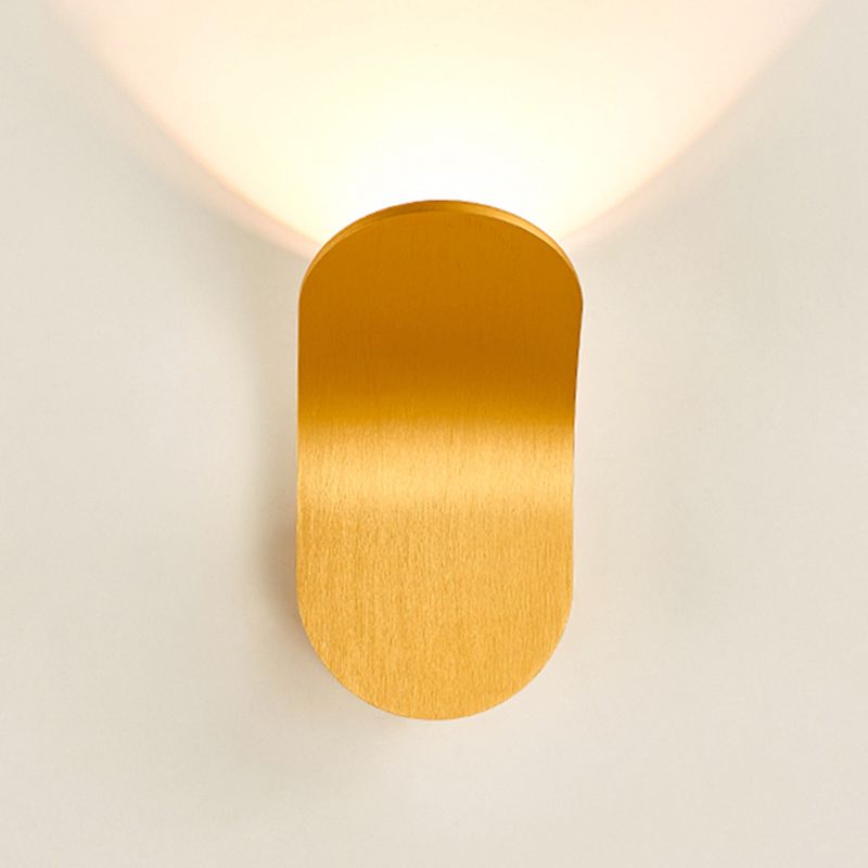 Metal Oval Shade Wall Sconce Modern Style 1-Light Wall Mounted Light