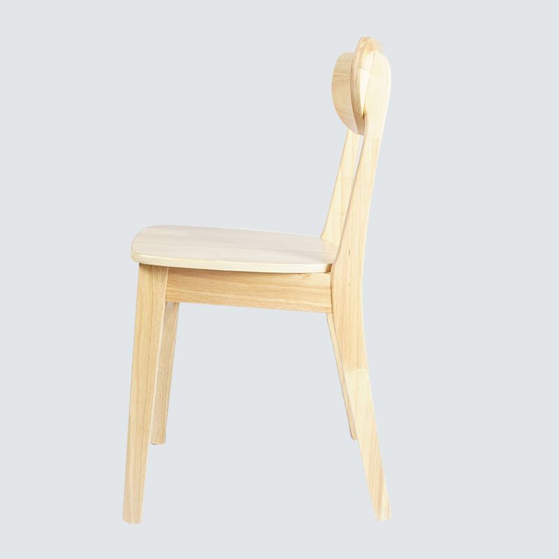 Silla de comedor de madera contemporánea, sin brazos, con respaldo abierto, para uso doméstico (juego de 2)