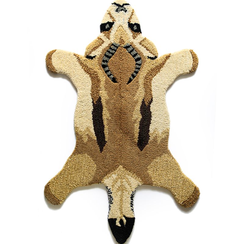 Casual Bedroom Rug Multi Color Animal Skin Pattern Carpet Lamb Wool Non-Slip Backing Easy Care Rug
