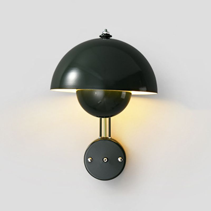 Metal Dome Shape Wall Light Modern Style 1 Light Wall Light Sconces