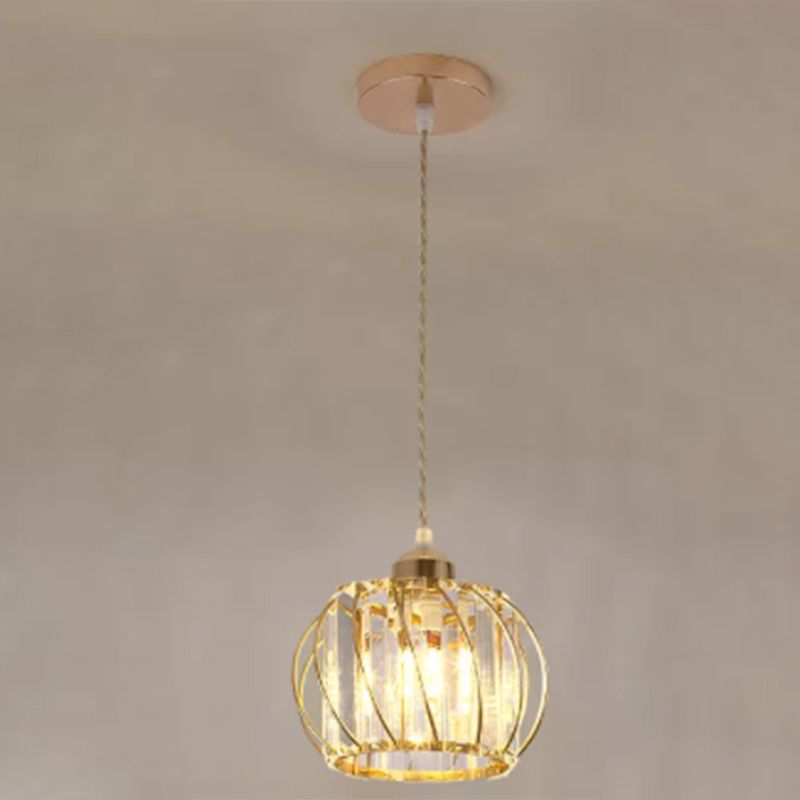 Lampada a sospensione sferica a sospensione modernismo cristallo a 1 lucciola lampada a goccia