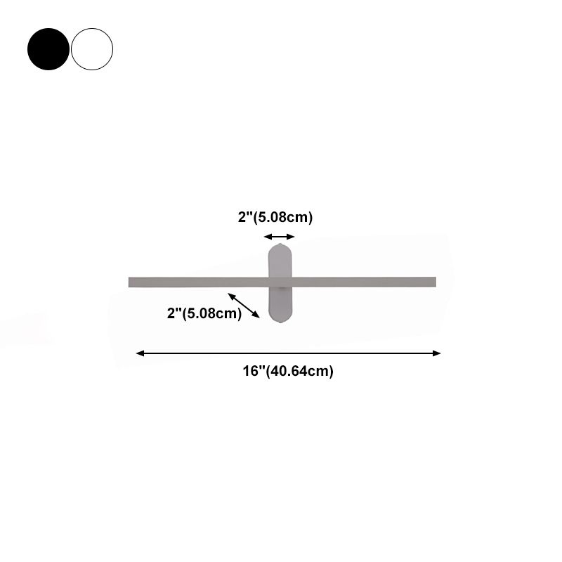 Modern Metal Wall Light Straight Rotatable 1 Light Wall Sconce for Bedroom