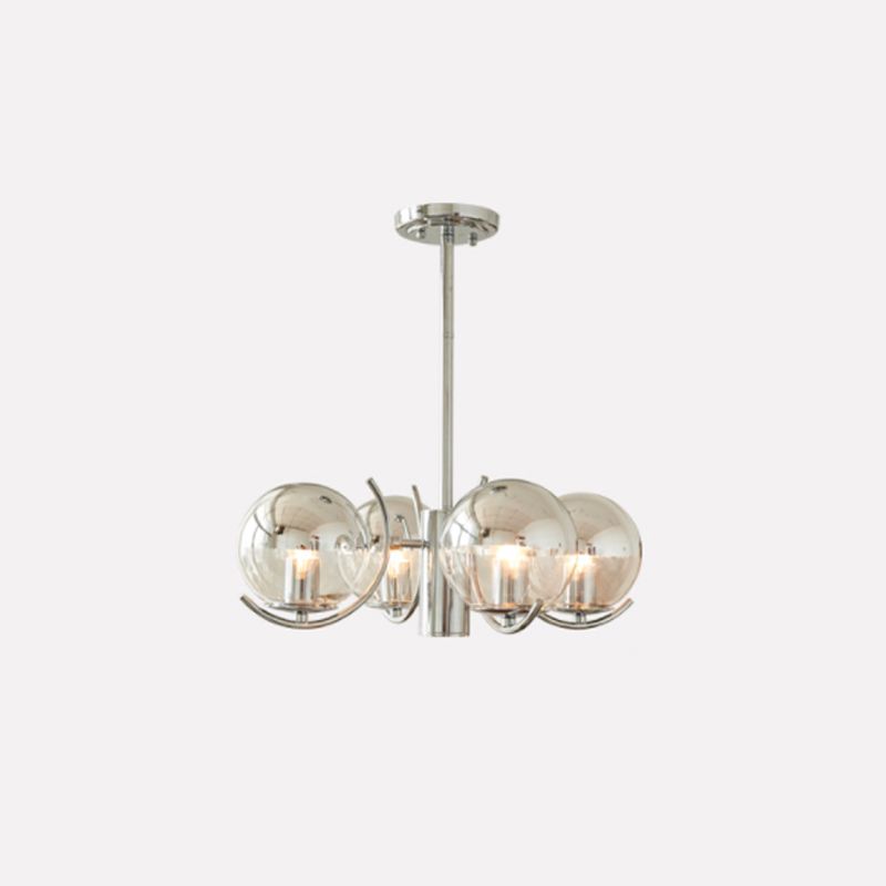 Postmodern Style Globe Chandelier Light Metal Glass Pendant Light for Kitchen