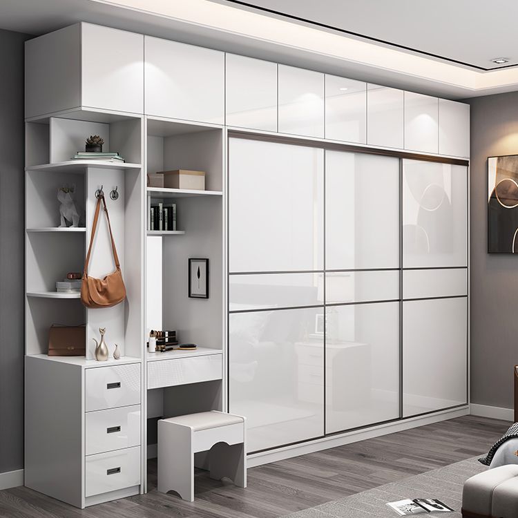 Contemporary Engineered Wood Wardrobe Home Freestanding Wardrobe