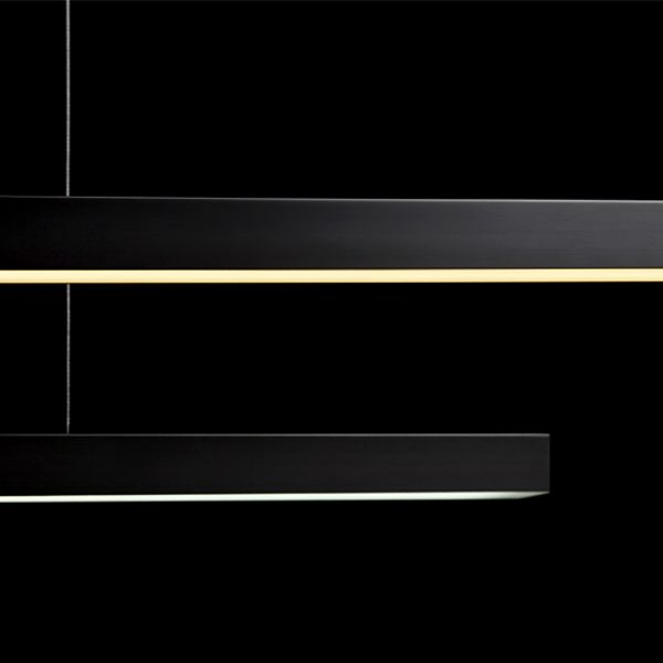 Zeitgenössische Küche Anhänger Leichtes lineares Metall 1 Light Island Lighting Idee