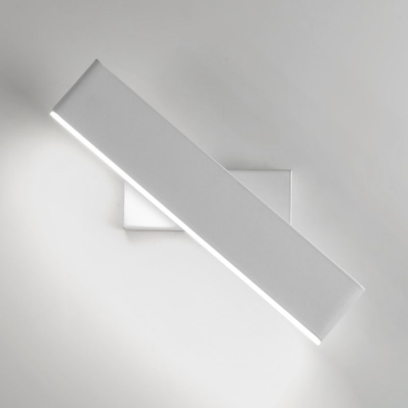 Lampada a parete a LED rettangolare acrilica in stile moderno in ferro battuto in ferro battuto con una parete per camera da letto