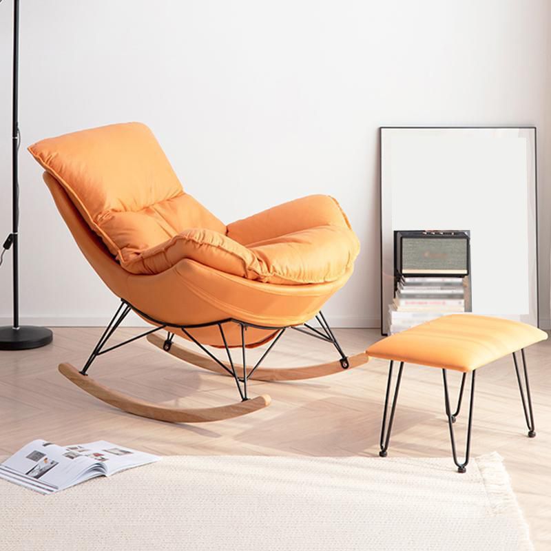 26.77" L x 37.40" W x 32.28" H Faux Leather Lounge Chair with Removable Cushions