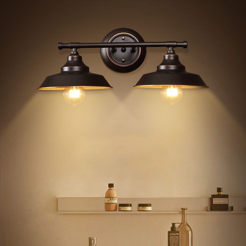 Spresso Barn Barn Wall Donce en luz de pared de hierro retro de estilo retro industrial para el baño