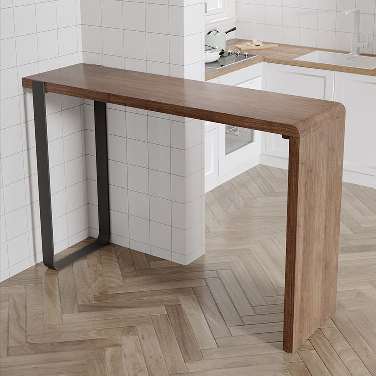 Pine Solid Wood Bar Pub Table Set 1/3 Pcs Rectangle Bar Table and Backless Stools