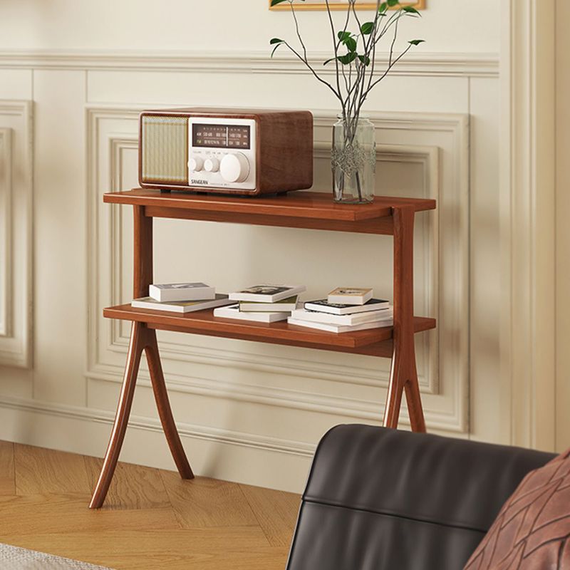 Modern Style Open Back Bookshelf Horizontal Bookcase with Shelves