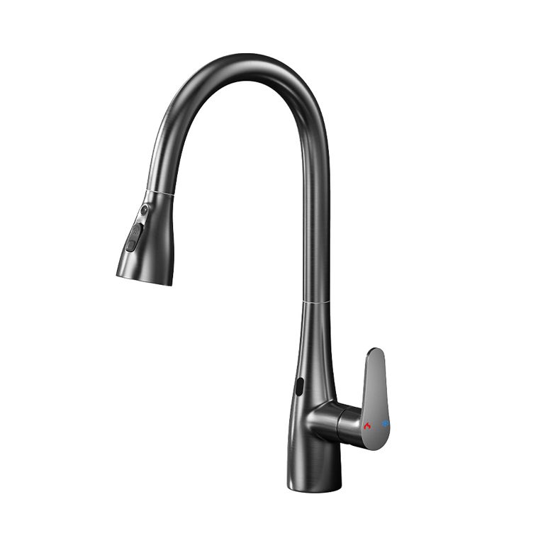 Touchless Sensor Kitchen Bar Faucet Swivel Spout with Pull Down Sprayer