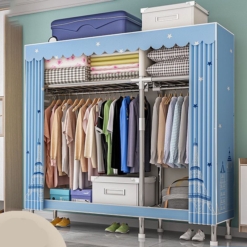 Steel Wardrobe Armoire with Legs Modern Wardrobe Cabinet for Home