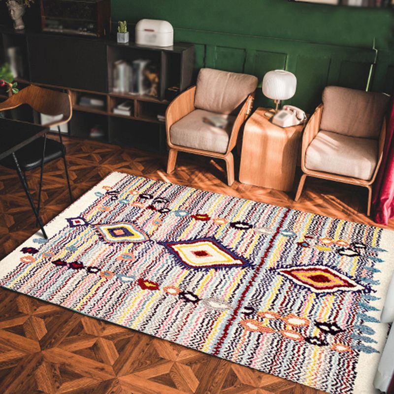 Beige Victorian Teppich Polyester Grafik Indoor Teppich Nicht-Schlupf-Backing Teppich für Wohnzimmer