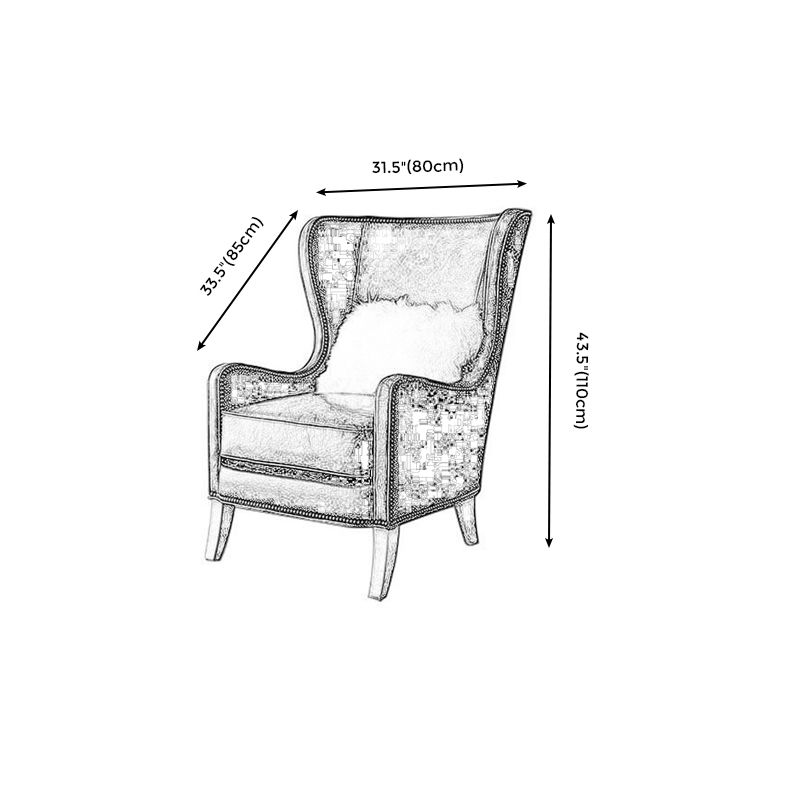 Faux Leather Chair31.4" L x 33.4W x  43.3" H Armchai Chair for Living Room
