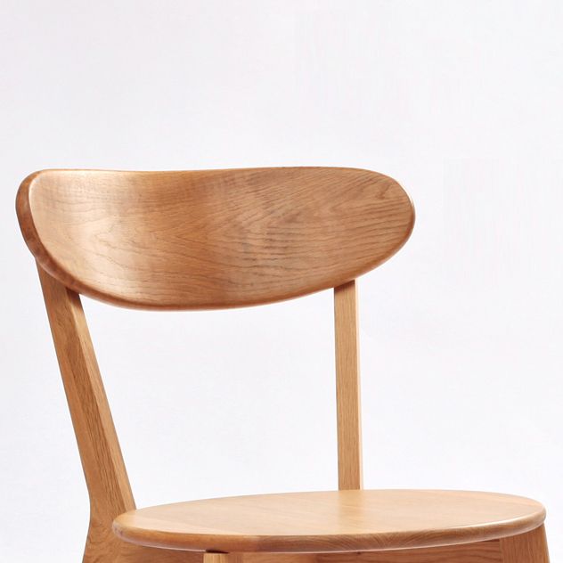 Contemporary Dining Armless Chair Matte Finish Solid Wood Open Back Chair