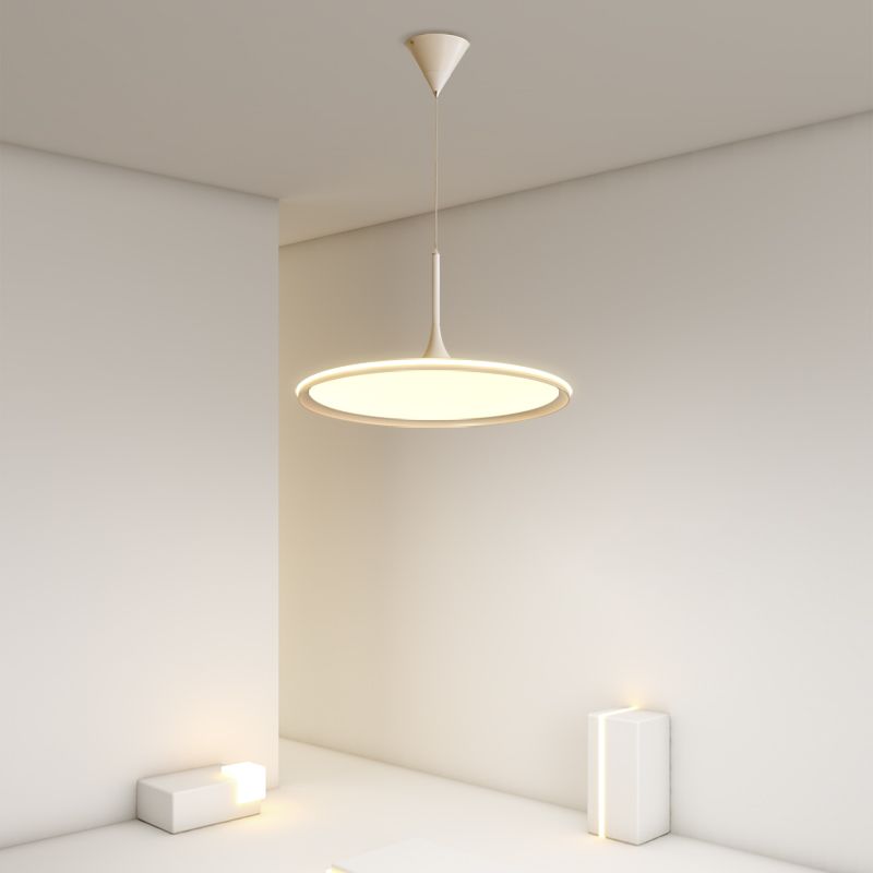 Siliconen cirkelvormige LED hanglamp in moderne beknopte aluminium indoorhangende lamp
