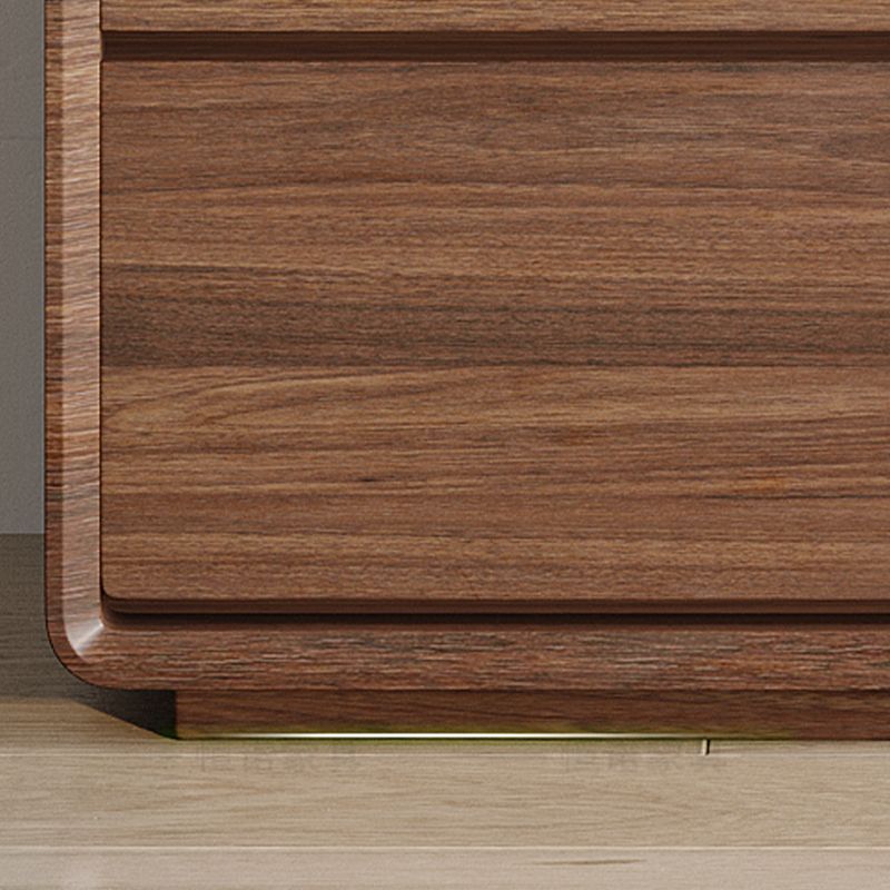 Modern Brown Wood Cabinet Water Resistant Side Cabinet with Drawer