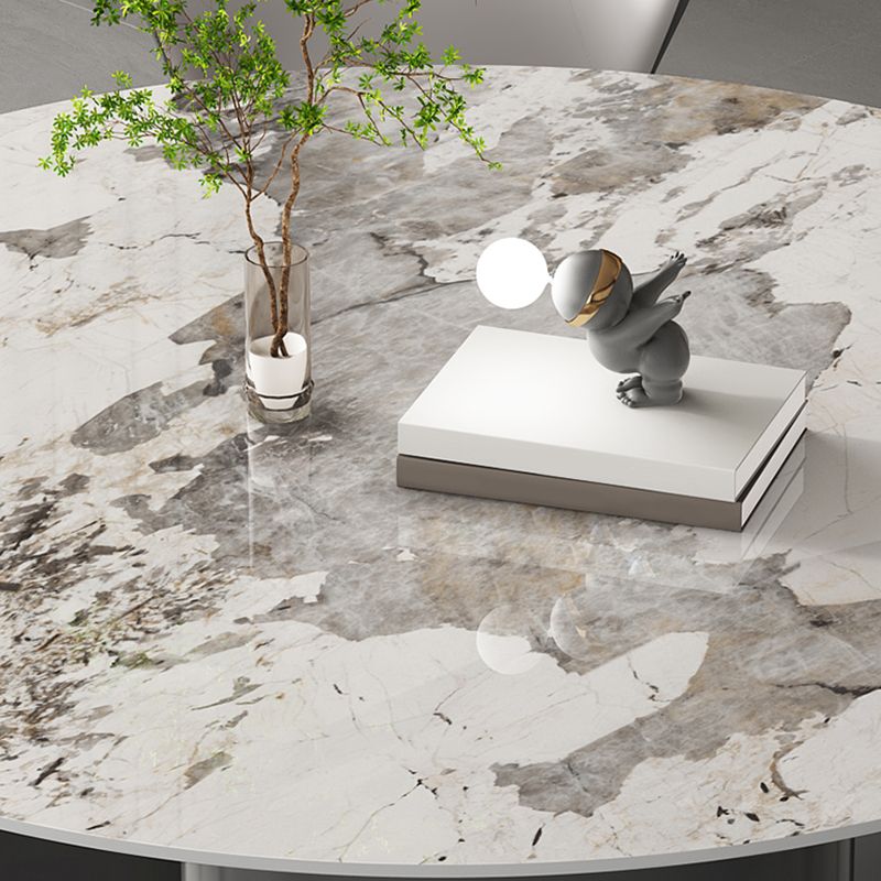 Grey Base Dining Site Table Contemporary Round Dining Room Table