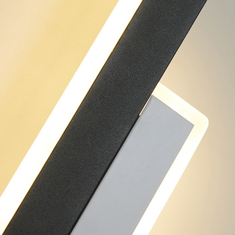 Modern White/Black Wall Mounted Sconce Linear Wall Light for Dining Room