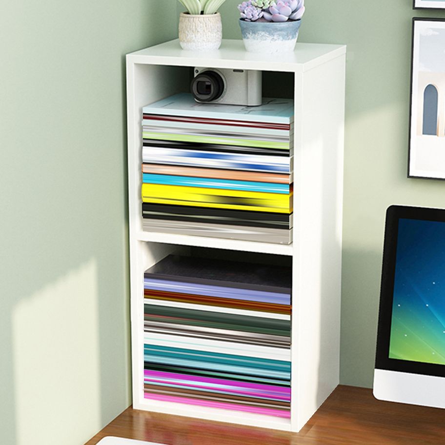 Contemporary Closed Back Book Shelf Engineered Wood Office Bookcase with Shelves