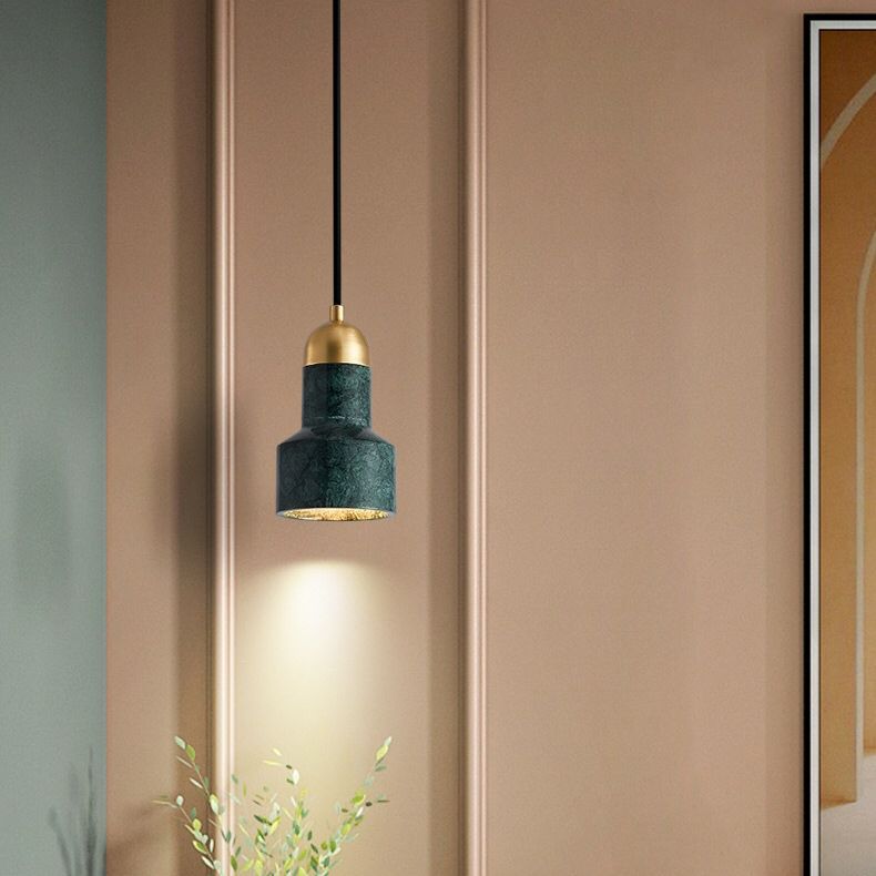 Contemporary Simple One-blub Marble Pendant Light for Bedroom Dinning Room