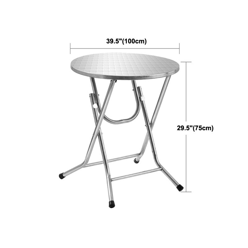 Table à manger de style industriel Table à manger en acier inoxydable pour un usage domestique