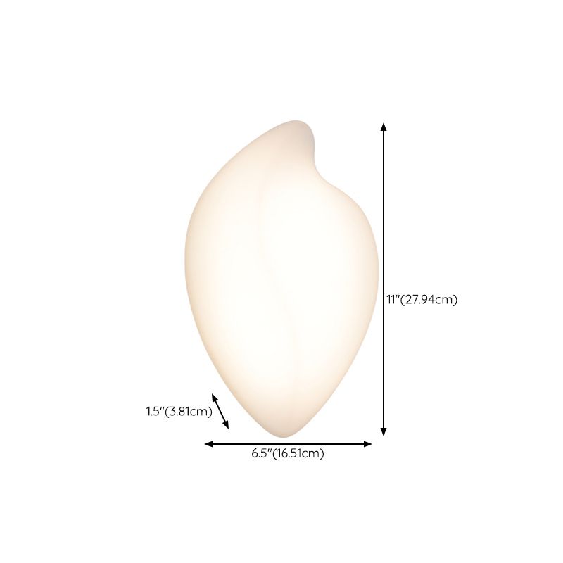 Single Modernism Wall Mounted Sconce White Acrylic Wall Light for Bedroom