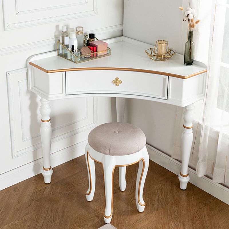 Two Piece Victorian Vanity Set One Drawer Wood Dressing Table
