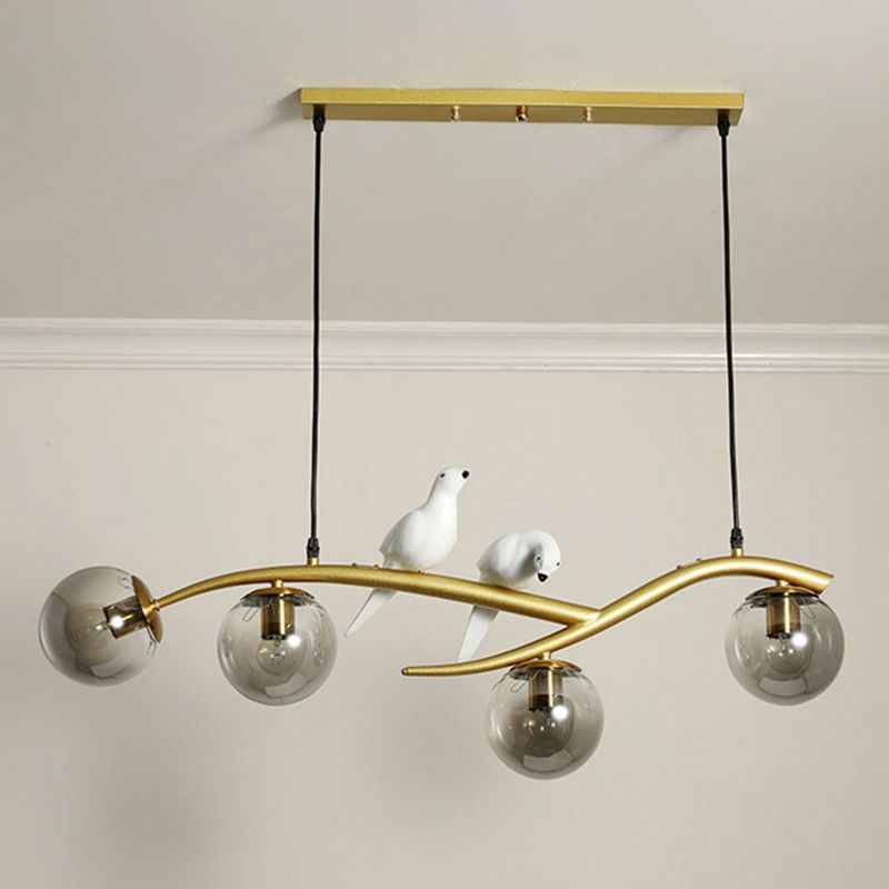 Spherical Large Kitchen Pendant Lights Glass Modern Simplicity Island Chandelier Lights for Restaurant