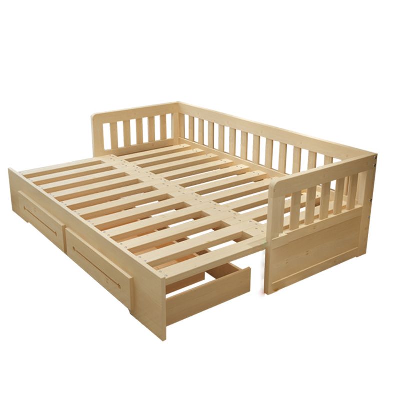 Contemporary Daybed Solid Wood Mattress No Theme Slat Headboard Storage