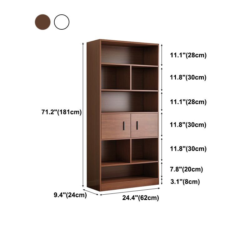 Close Back Bookcase Contemporary Engineer Wood Bookshelf for Home Office
