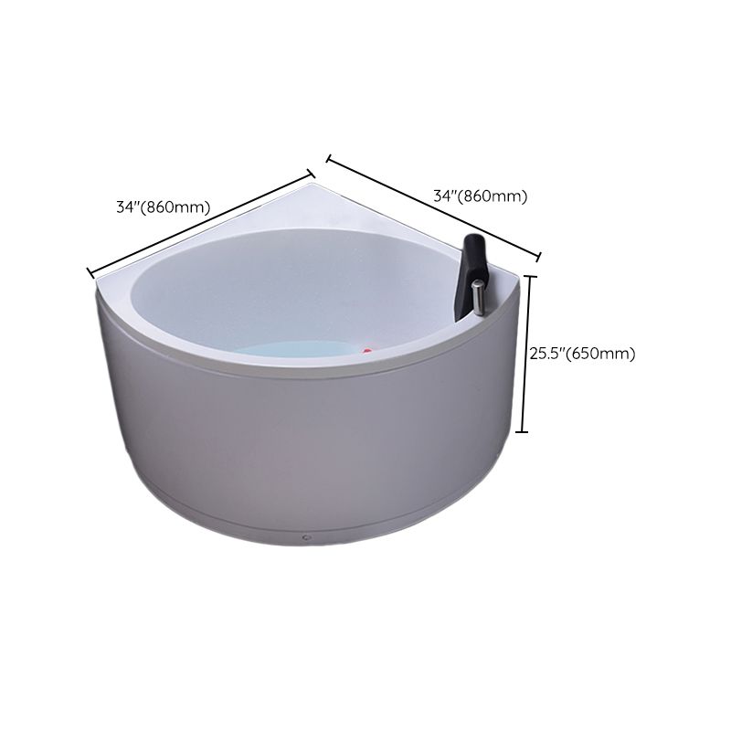 Flat Bottom Soaking Bathtub Antique Finish Corner Modern Bath Tub