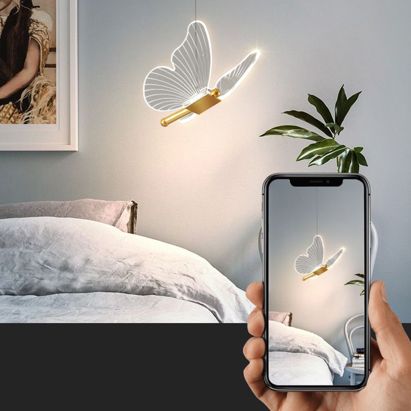 Vlindervormige suspensie hanger eigentijdse hangende hanglampen voor slaapkamer