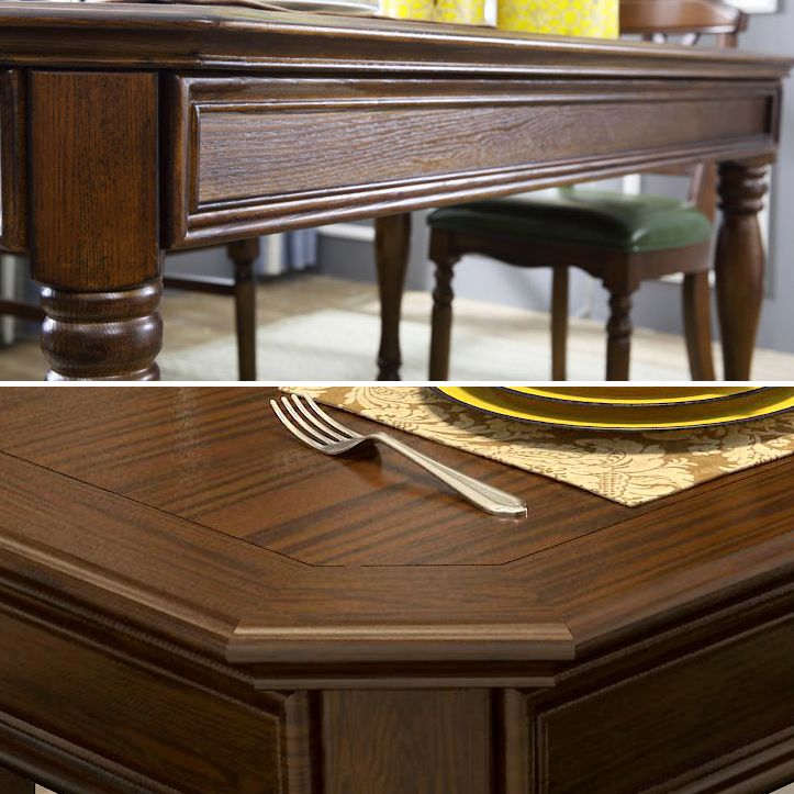 Comedor de madera Juego de altura estándar tradicional con muebles de comedor rectangulares