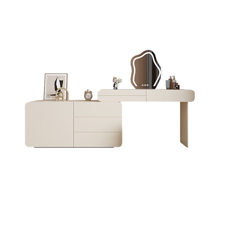 15.75" Wide Make-up Vanity White Makeup Vanity Desk Table with 6 Drawers