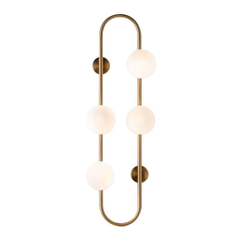 Glass Ball Shaped Wall Mounted Light Fixture Modern-Style White Wall Mounted Lighting