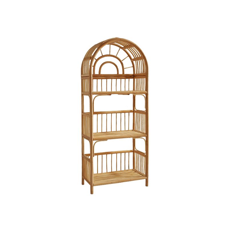 Contemporary Bamboo Bookcase Home Standard Bookshelf in Natural