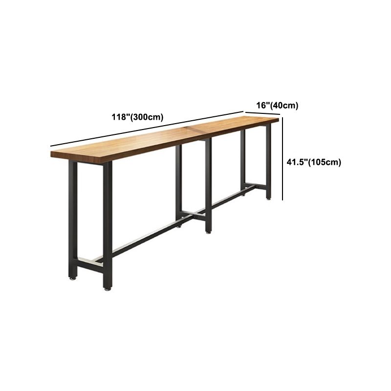 Modern 1/7 Pieces Bar Table Set Rectangle Wood Counter Table with for Milk Tea Shop