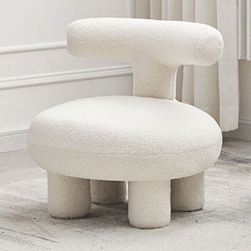 Wool Slipper Chair Modern Armless Slipper Chair for Living Room, Bedroom