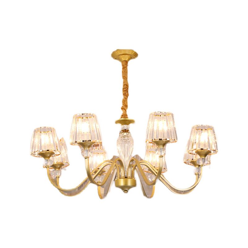 American Style Chandelier Glass Shade Ceiling Chandelier for Living Room